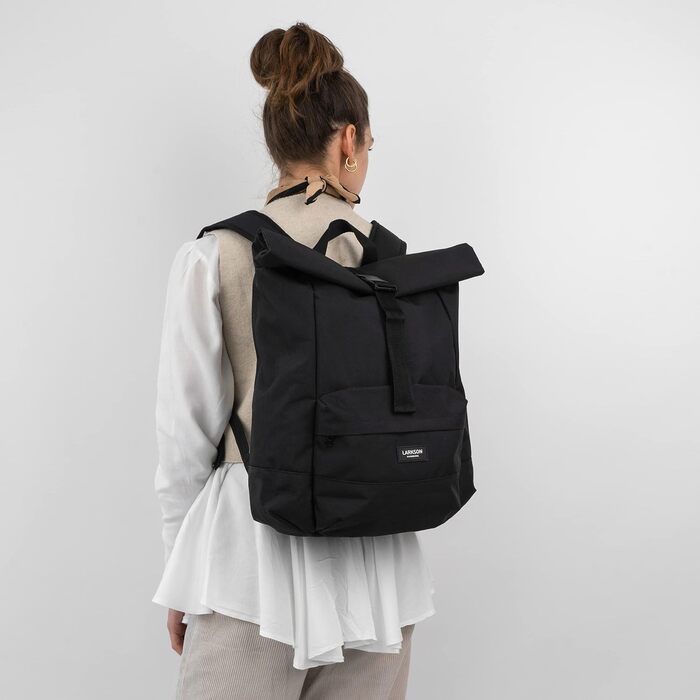 Рюкзак LARKSON Rolltop ALVA для жінок і чоловіків, водостійкий, для ноутбука, університету, бізнесу і подорожей, з переробленого PET, колір пісочний