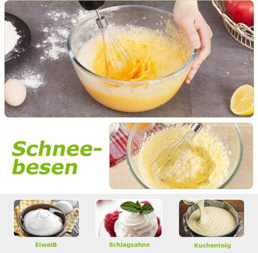 Блендер занурювальний Bonsenkitchen HB3203 4-в-1, 1000 Вт, нержавіюча сталь, з насадкою-мініподрібнювачем 500 мл та мірним стаканом 700 мл для дитячого харчування, чорний