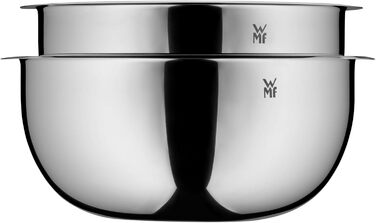 Набір кухонних мисок WMF Function Bowls, 2 шт., діаметр 22 та 24 см, Cromargan нержавіюча сталь, багатофункціональний (для замішування, салатів, подачі), складений, набір мисок