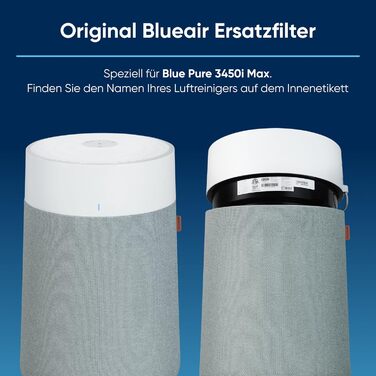 Очищувач повітря Blueair Blue Pure 511i Max (F3MAX) для приміщень до 43 м², HEPA-фільтр, розумний керування, від пилу, алергенів та шерсті тварин