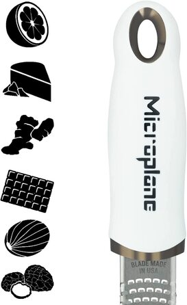Microplane Premium Classic: терка для цитрусових та сиру, білий колір