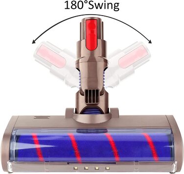 М'яка роликова турбощітка AINUO для Dyson V7/V8/V10/V11/V15/SV10/SV11, насадка для акумуляторного пилососа