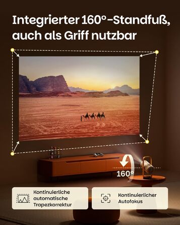 XGIMI Vibe One: Портативний міні-проектор 1080p з Google TV, JBL, автофокусом та автокорекцією трапеції (Blue Spark)
