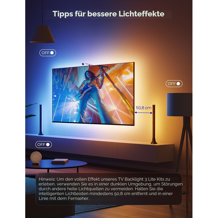 Система підсвічування для телевізора Govee TV Backlight Kit 2, для екранів 55-65 дюймів, розумна LED-підсвітка