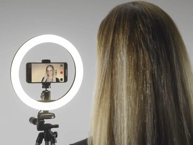 Стійка для влогінгу Cullmann Alpha 1000, LED-кільце, Bluetooth, 134 см, 1 кг, чорна