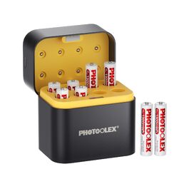 Набір акумуляторів PHOTOOLEX AAA Ni-MH 1300mWh (8 шт.) з зарядним пристроєм, New-8CH8AAA-DE