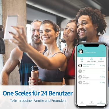 Розумна вага Lepulse Lescale F4 з аналізом складу тіла, визначенням жирової та м'язової маси, ультраточна вага з великим дисплеєм, 15 показників, біла