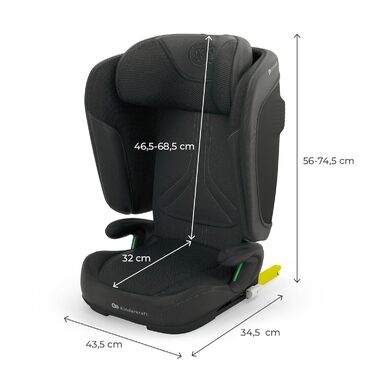Автокрісло Kinderkraft UNITY 2 i-Size, 100-150 см, 3,5-12 років, регульована підголівник, AIR FLOW, 5 положень спинки, чорний