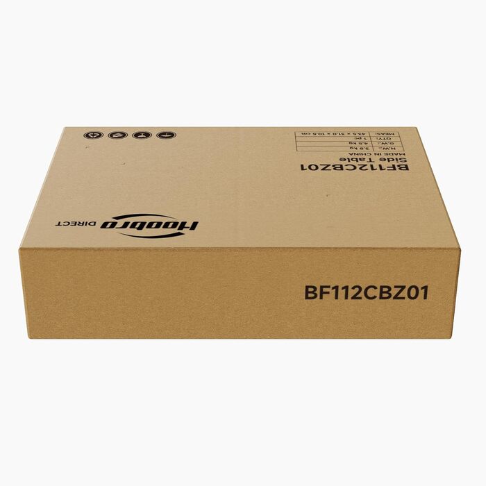 HOOBRO приліжковий столик з розеткою та USB, 3-рівневий вузький столик для вітальні, вінтажний коричневий