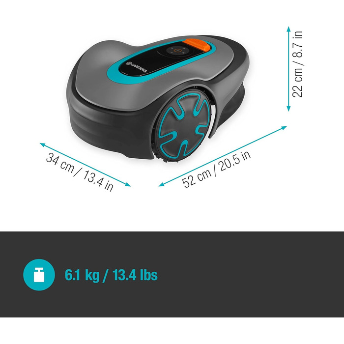Робот-газонокосарка Gardena SILENO minimo 500 м² з Bluetooth, інтелектуальна автоматична косарка, керування через додаток, німецька версія
