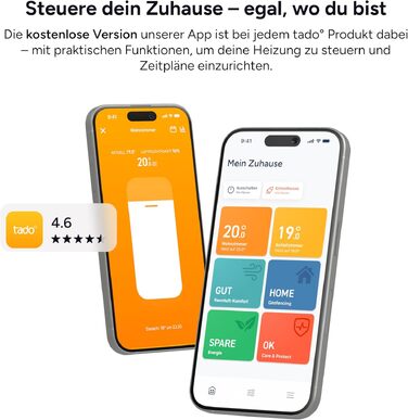 Стартовий набір tado° Starter Kit X: Інтернет-міст Bridge X, 3 розумні радіаторні термостати та бездротовий датчик температури