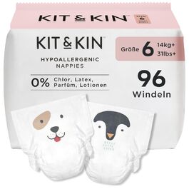 Преміум підгузки для новонароджених Kit & Kin, розмір 1 (2-5 кг), гіпоалергенні та веганські, 152 шт