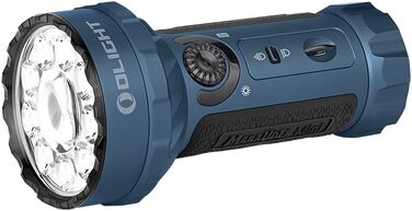 Ліхтар OLIGHT Marauder Mini LED, 7000 люмен, 600 м, акумуляторний, з прожектором і розсіяним світлом, 3 типи кольорових LED, сенсор відстані, для вулиці, колір темно-синій (Midnight Blue)