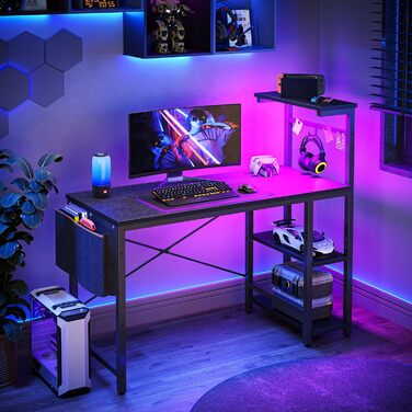 Ігровий стіл Bestier GAM 113x50 см, комп'ютерний стіл для геймерів