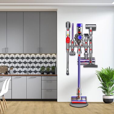 Кріплення для пилососа Dyson BellaGesundheit, настінна док-станція для моделей V7, V8, V10, V11, V15, V7 Slim, V8 Slim, V12 Slim, V11 Outsize, Digital Slim, Outsize, універсальна підставка-утримувач аксесуарів