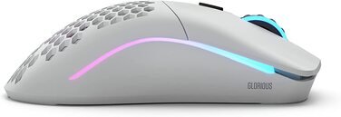 Бездротова ігрова миша GLORIOUS Model O Wireless, BAMF-сенсор, 69г, 2.4GHz, PTFE-ніжки, біла матова