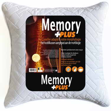 Ортопедична подушка для шиї з Memory Foam 40x60 см. Подушка від болю в шиї, віскоеластична, 60х40/60х60 см. GARANTIE