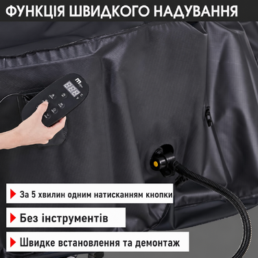 Надувний СПА-басейн BRAST MSpa Starry з LED-підсвіткою для 6 осіб, 204x70 см, 138 гідромасажних форсунок, енергозберігаючий таймер, функція нагріву та масажу, для вулиці та приміщення