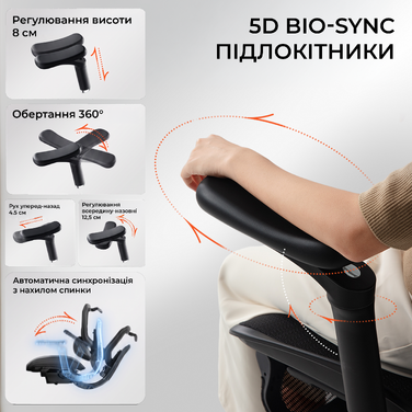 Крісло офісне Sihoo C300 LITE V2 Black