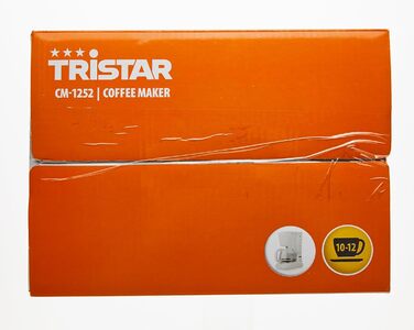 Кавоварка Tristar CM-1252, 1,25 л, 10-12 чашок, для дому і кемпінгу, біла
