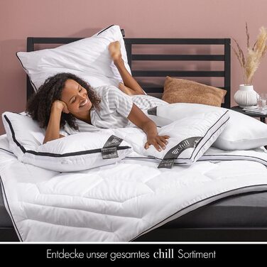 Ортопедична подушка для сну chill SLEEPLONGER 40x145 см – подушка для вагітних і для сну на боці, 100% веганська, дихаюча, знімний чохол, 800 г наповнювача