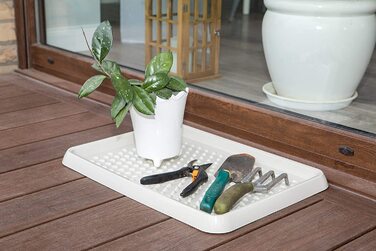 Пластикова полиця для взуття BranQ Home Essential, кремова, 2 шт.