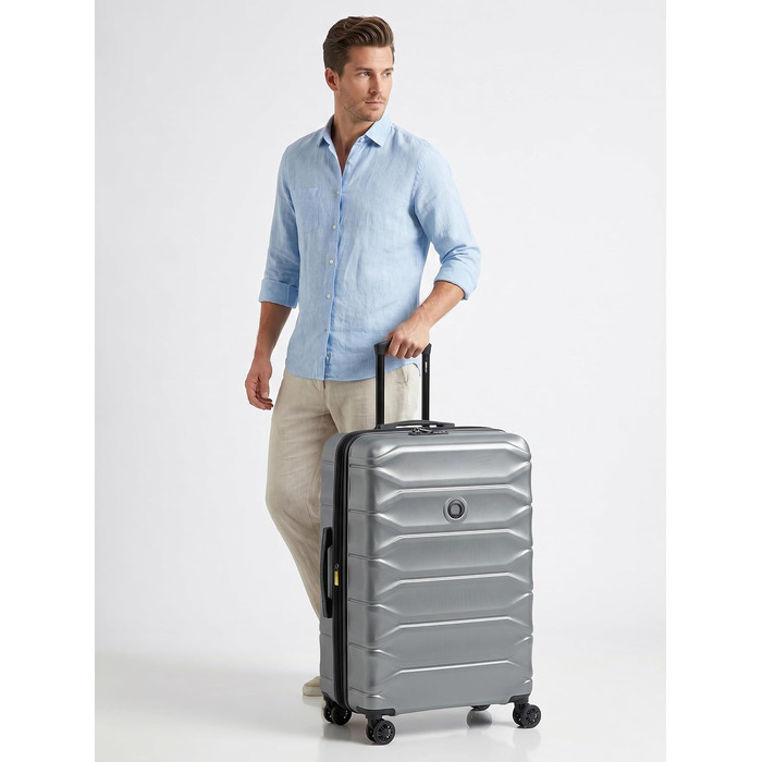Валіза для подорожей DELSEY Paris Meteor Graphite L, великий XL тролей XL (50x32x78 см), розширювана, полікарбонат
