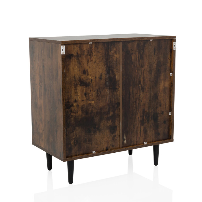 Сервант / комод LYKKJA 77x39,5x72 см 2 шухляди 2 двері коричневий/чорний hjh LIVING
