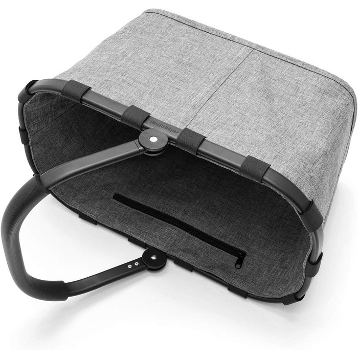Кошик для покупок Reisenthel Carrybag Frame Twist Silver з кришкою Black, сріблясто-чорний