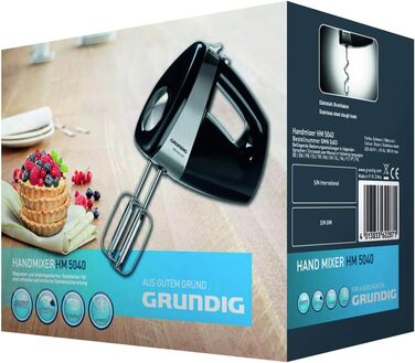 Набір: ручний міксер Grundig HM 5040 300 Вт чорний-сріблястий + тостер Philips HD2581/90 на 2 тости, 8 режимів, підставка для булочок, функція розморожування, автоматичне вимкнення, чорний