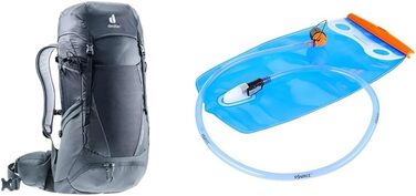 Рюкзак для туризму Deuter Futura Pro 36 чорний-графіт з гідросистемою