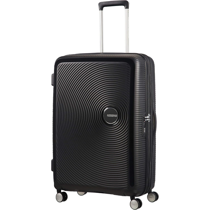 Валіза American Tourister Soundbox Spinner L, розширювана, 77 см, 97/110 л, чорна (Bass Black)