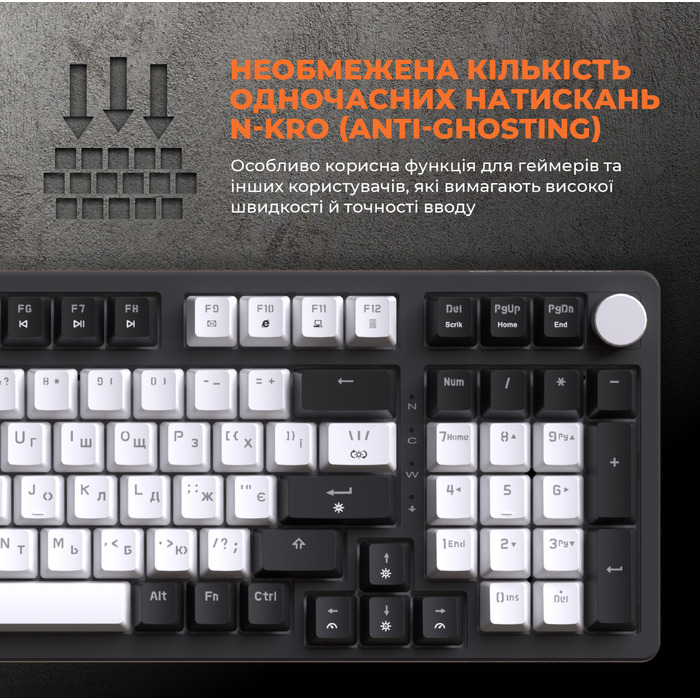 Дротова механічна клавіатура GamePro MK170B (Red) з Hot-Swap RGB Black