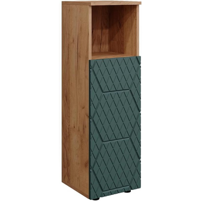 Пенал Vicco Irma, дуб Голдкрафт/зелений, 30x95 см