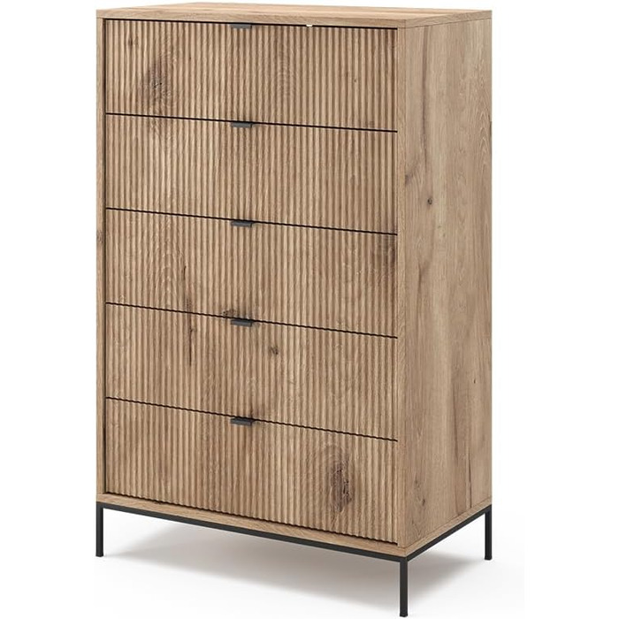 Комод Vicco Eliza Дуб Вікінг 76x120 см з 5 шухлядами