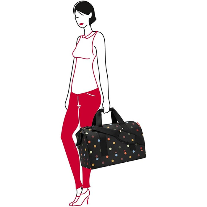 Дорожня сумка Reisenthel Allrounder L з великою косметичкою Toiletbag XL, горошок