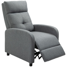 HOMCOM Recliner, Телевізор з функцією відкидання, Крісло для телевізора з білизною, М'яке крісло з пружинами-кишенями, Крісло вантажопідйомністю до 150 кг для вітальні, Grey