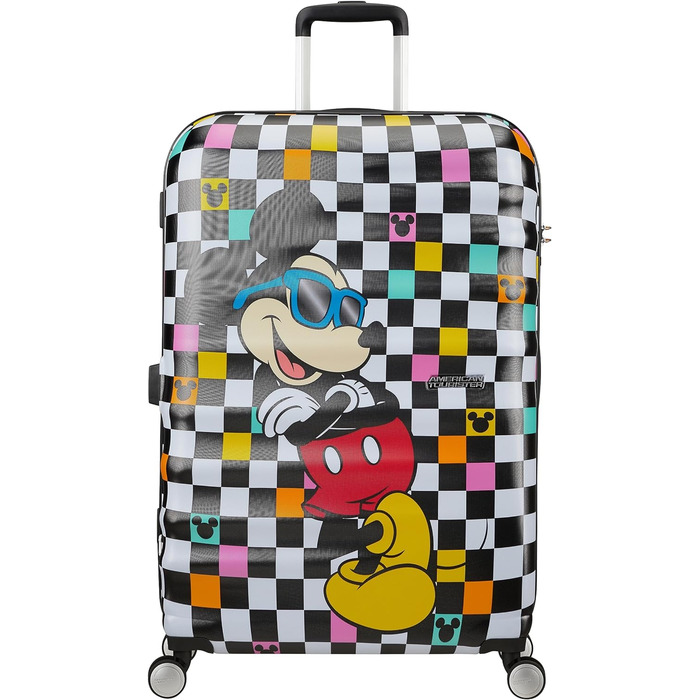 Валіза American Tourister Wavebreaker Disney Mickey Check 77 см, 96 л, багатокольорова, спінер