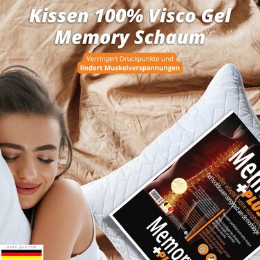 Ортопедична подушка для шиї з Memory Foam 40x60 см. Подушка від болю в шиї, віскоеластична, 60х40/60х60 см. GARANTIE