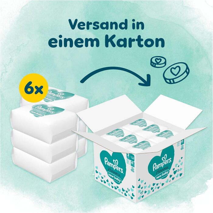 Підгузки Pampers Harmonie розмір 2 (4-8 кг), гіпоалергенні, 204 шт.