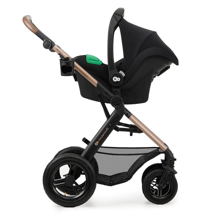 Дитяча коляска Kinderkraft MOOV2 4 в 1 з автокріслом I-SIZE, бежевий колір