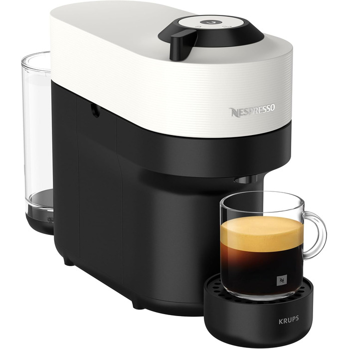 Кавомашина Nespresso Krups Vertuo Pop Coconut White 560 мл - автоматичне розпізнавання капсул, 4 розміри чашок