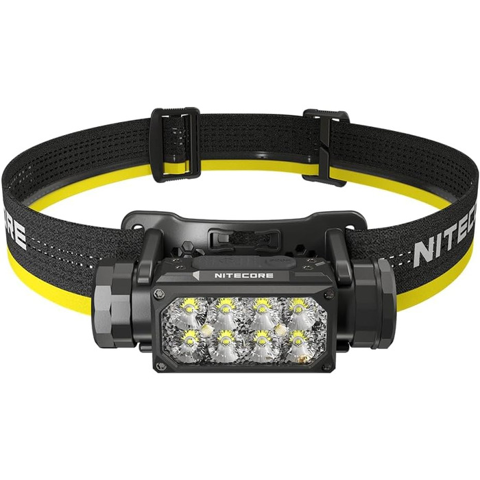 Ліхтар налобний Nitecore HC65 UHE, LED, 2000 люмен, USB-C, 222 м, червоне світло, чорний
