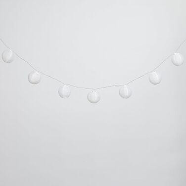Гірлянда Lights4fun з 20 LED ліхтариками-лампіонами, тепле біле світло, для дому та вулиці, літній декор, балкон, з мережевим адаптером, у вінтажному стилі