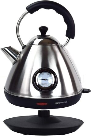 Електрочайник Syntrox Germany WK-2200W-1.7T 2200 Вт 1,7 л нержавіюча сталь з термометром, бездротовий, 360°