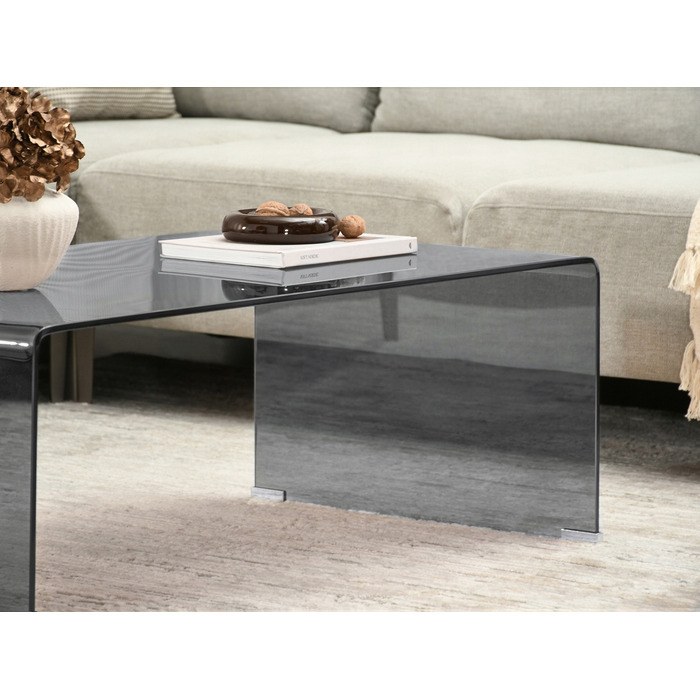 Журнальний стіл Mebel-Partner прямокутний 110 x 60 x 40 см, антрацит/графіт/сірий