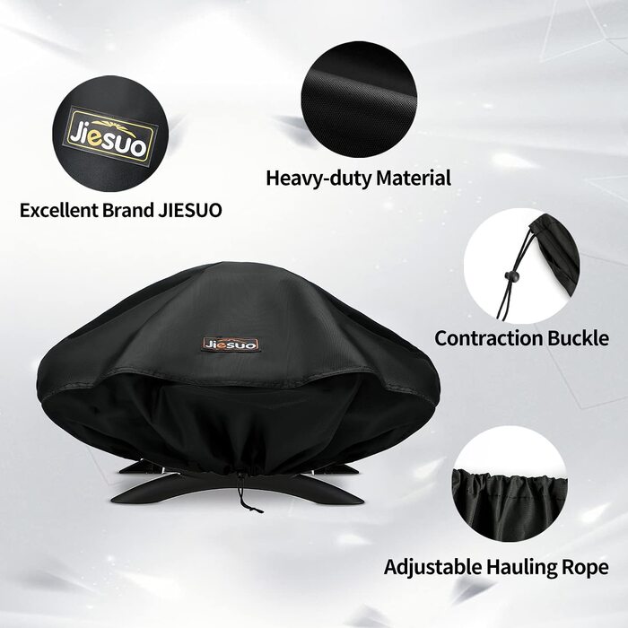 Чохол для гриля JIESUO для Weber Q Series, захисний чохол для грилів Weber Q2000 і Q200, водонепроникний, переносний