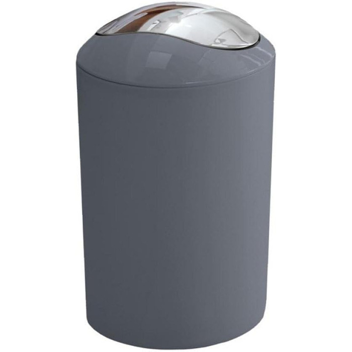 Косметичне відро Kleine Wolke Glossy 5 л, антрацит, набір 2 шт.