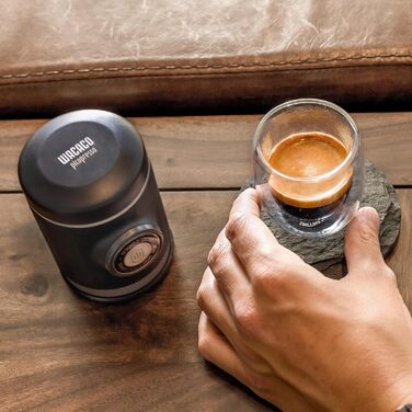 WACACO Picopresso: Портативна кавомашина для еспресо з екіпіруванням, ручна, сіра