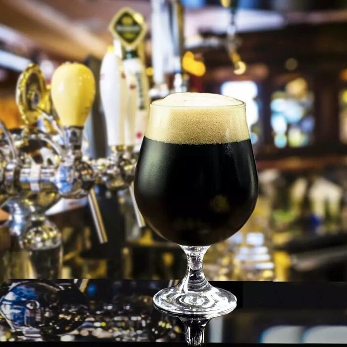 Набір склянок для темного пива Krosno Dunkel Stout 500 мл, 6 шт, колекція Elite, для дому та вечірок, можна мити в посудомийці